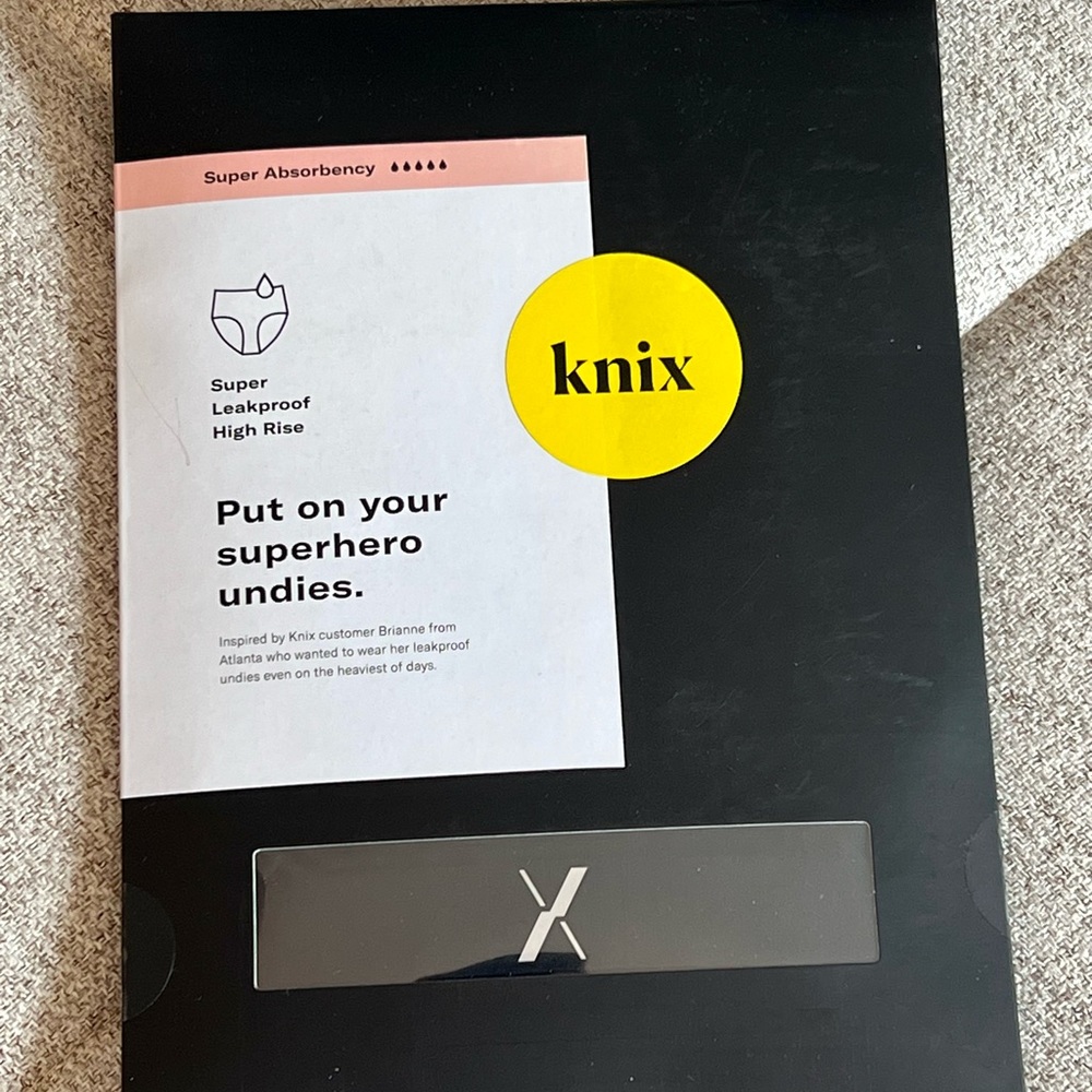 Brand New Knix Super Leakproof high rise underwear